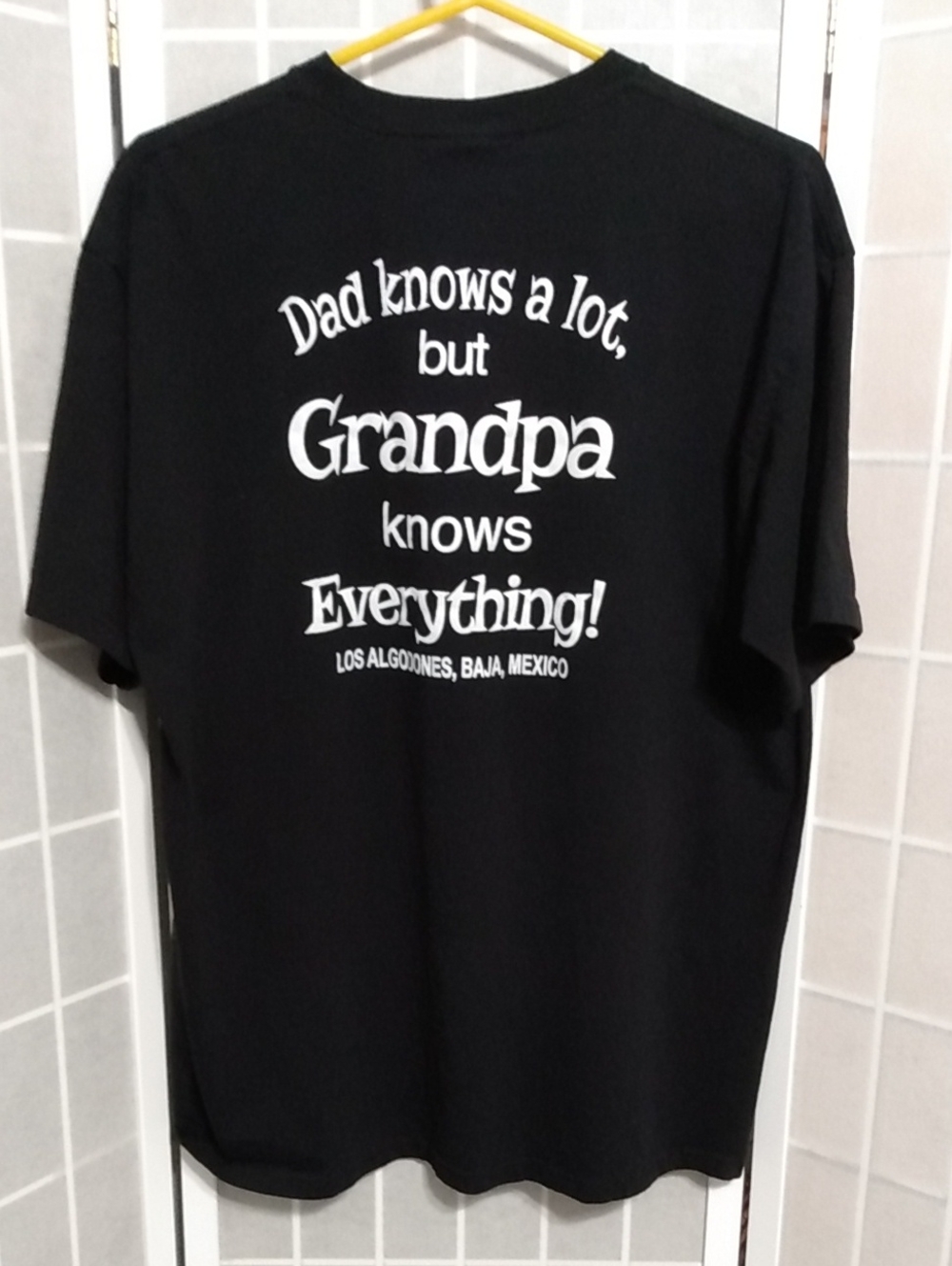 Men's Black Grandpa Knows Everything Graphic Tee- Men's XL - Short Sleeve
